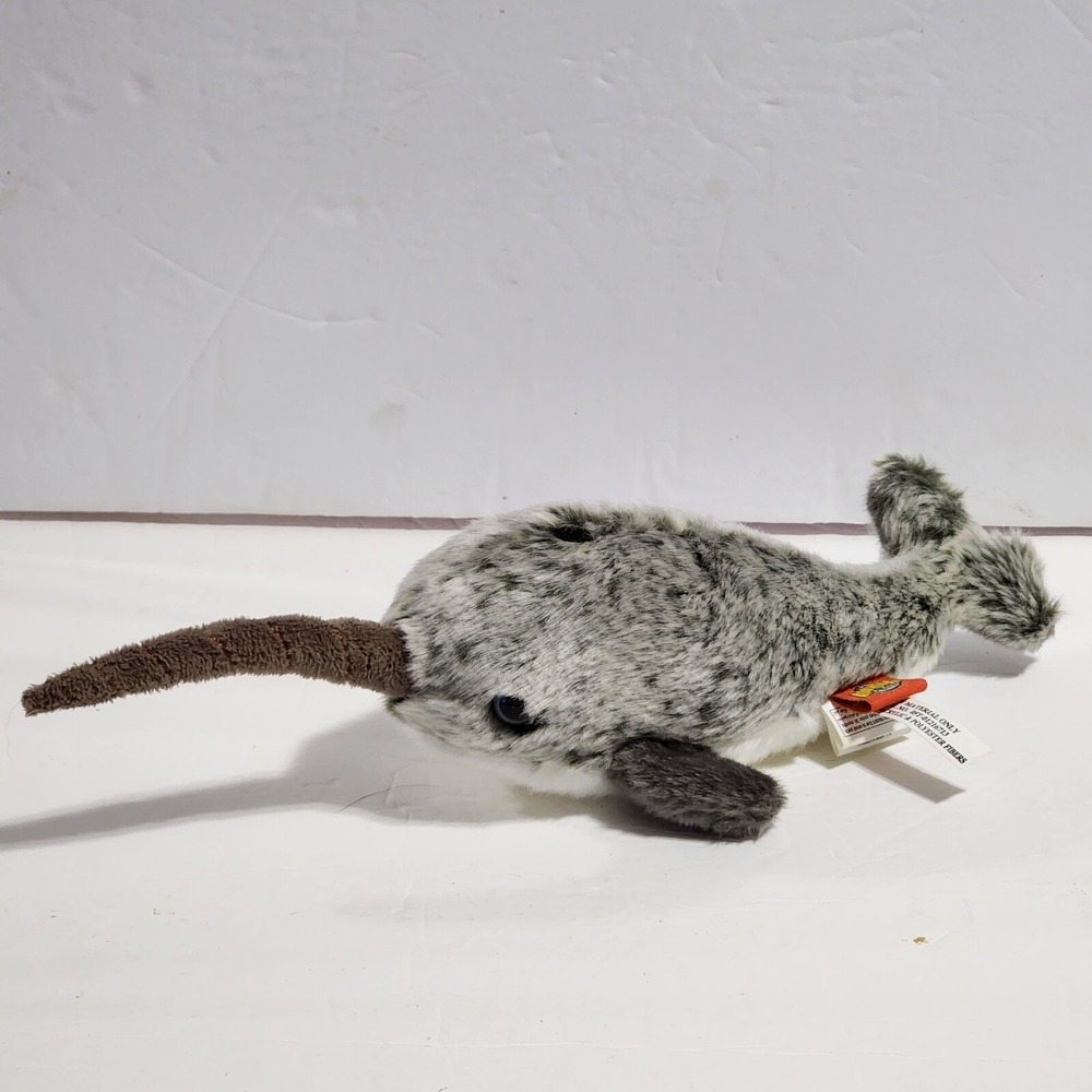 Adventure Planet Heirloom Collection Gray Buttersoft Narwhal Plush 13"